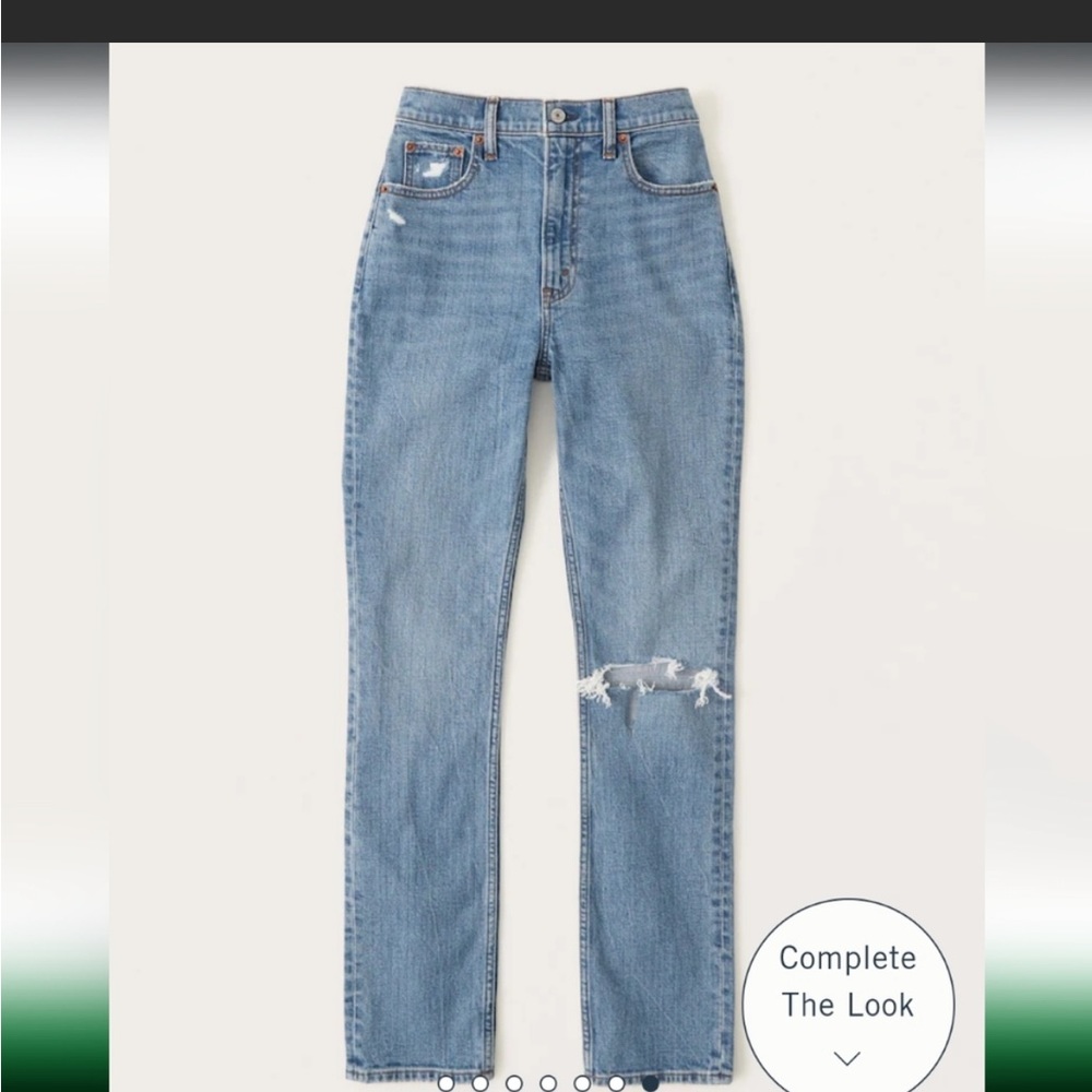 Abercrombie Curve Love Ultra High Rise 90’s Slim Straight Jeans
